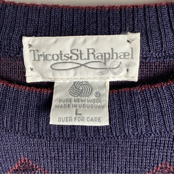 Tricots St Raphael Nordstrom Pure New Wool Sweater Chunky Grandpa Men's Large - Picture 5 of 9